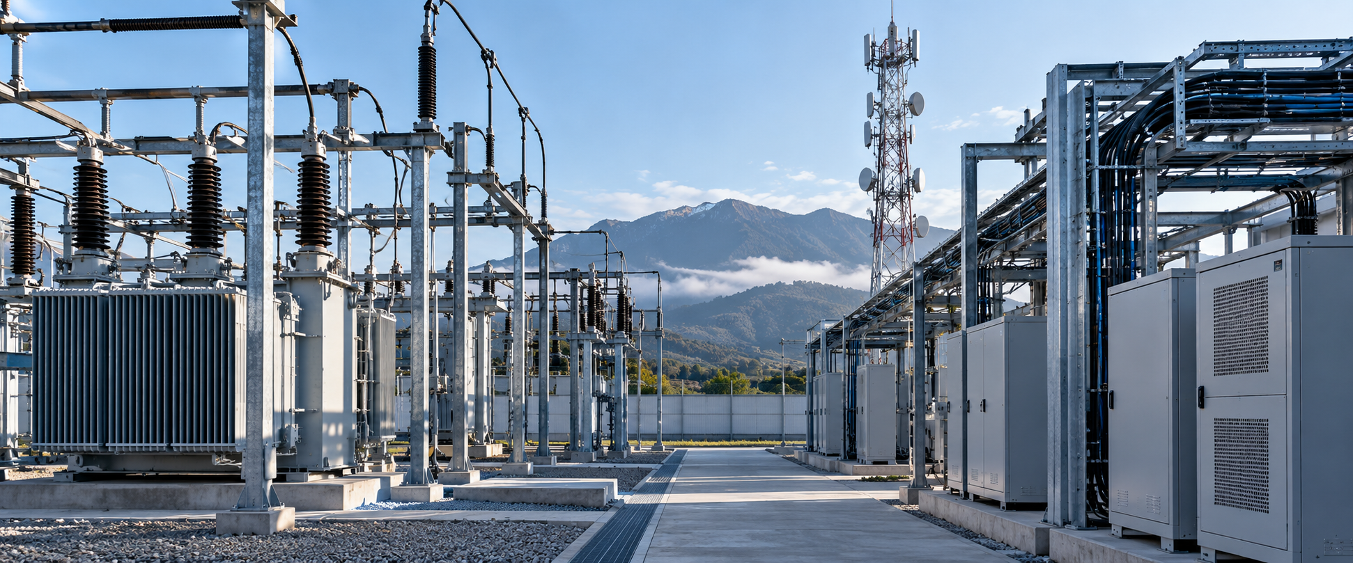 Imagen ilustrativa de infraestructura eléctrica y de telecomunicaciones